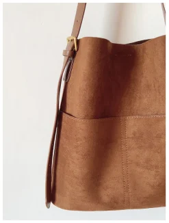 Elena Handbags Soft Suede Shoulder Bag