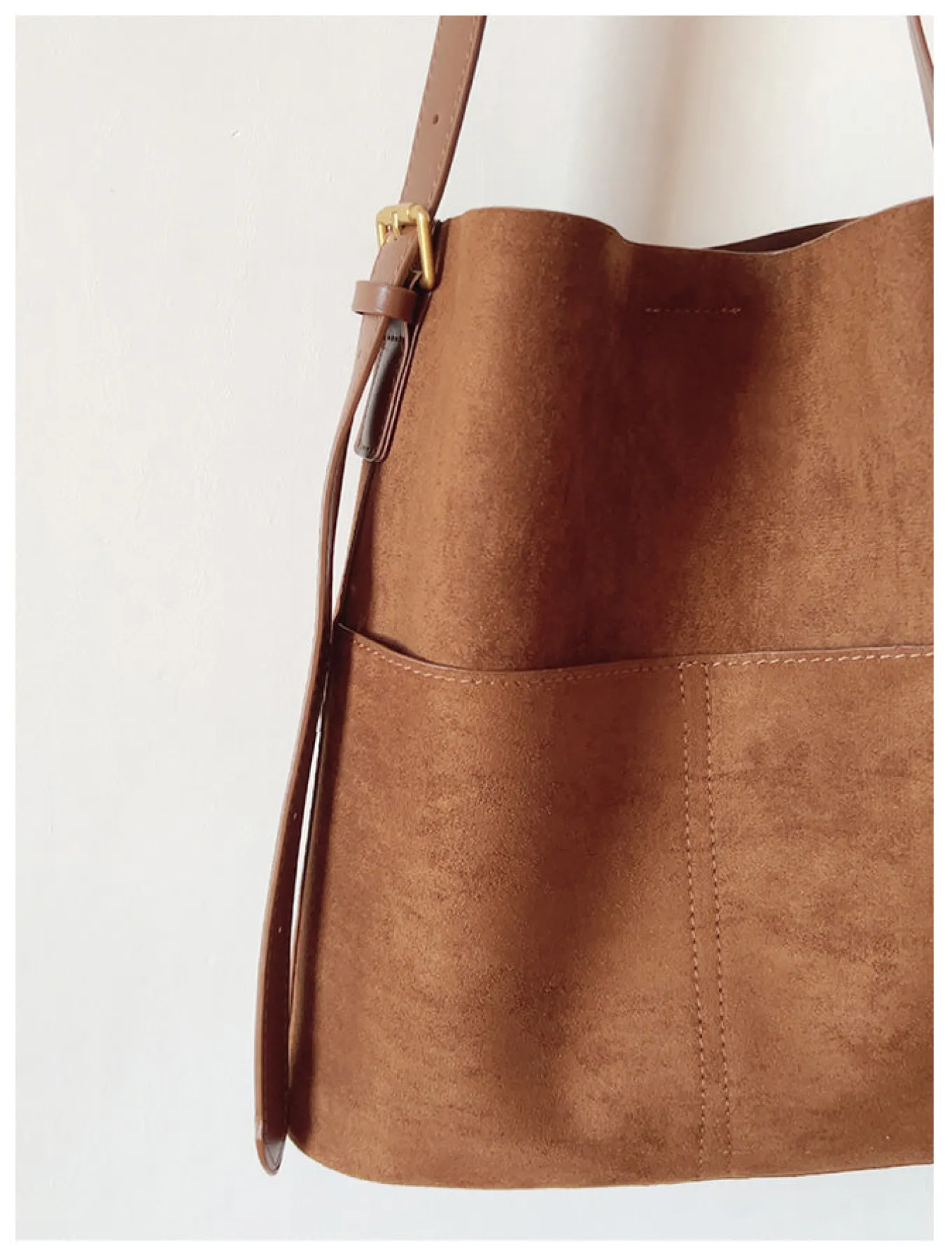 Elena Handbags Soft Suede Shoulder Bag