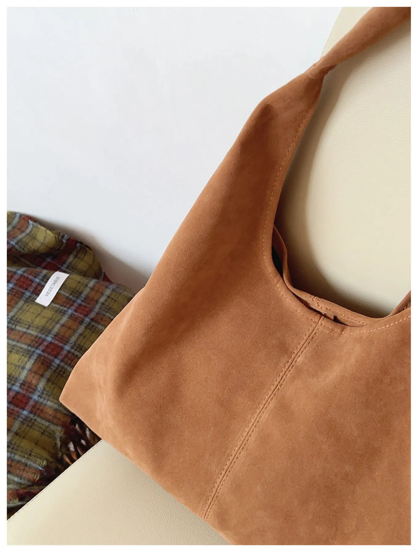 Elena Handbags Soft Suede Shoulder Bag
