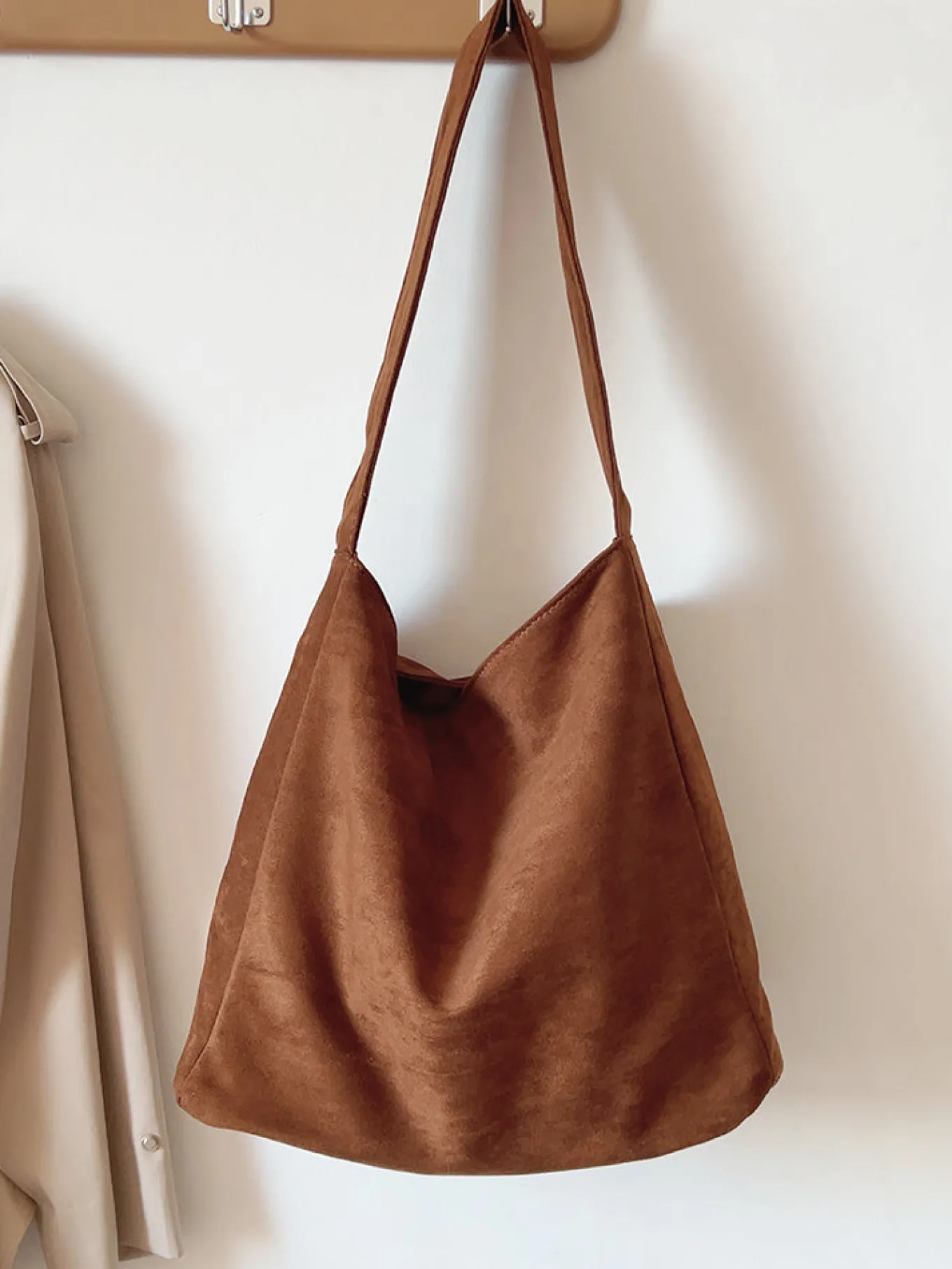 Elena Handbags Soft Suede Shoulder Bag