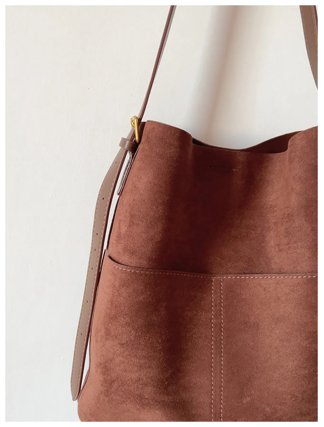 Elena Handbags Soft Suede Shoulder Bag