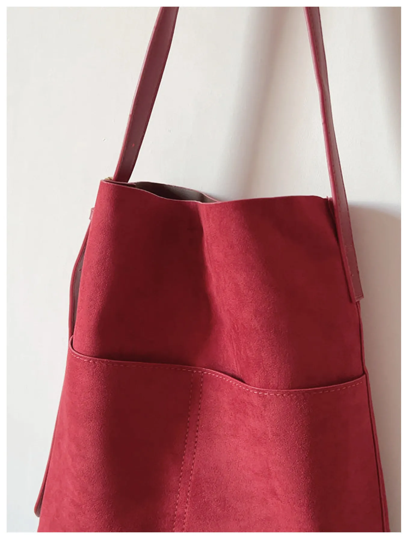 Elena Handbags Soft Suede Shoulder Bag