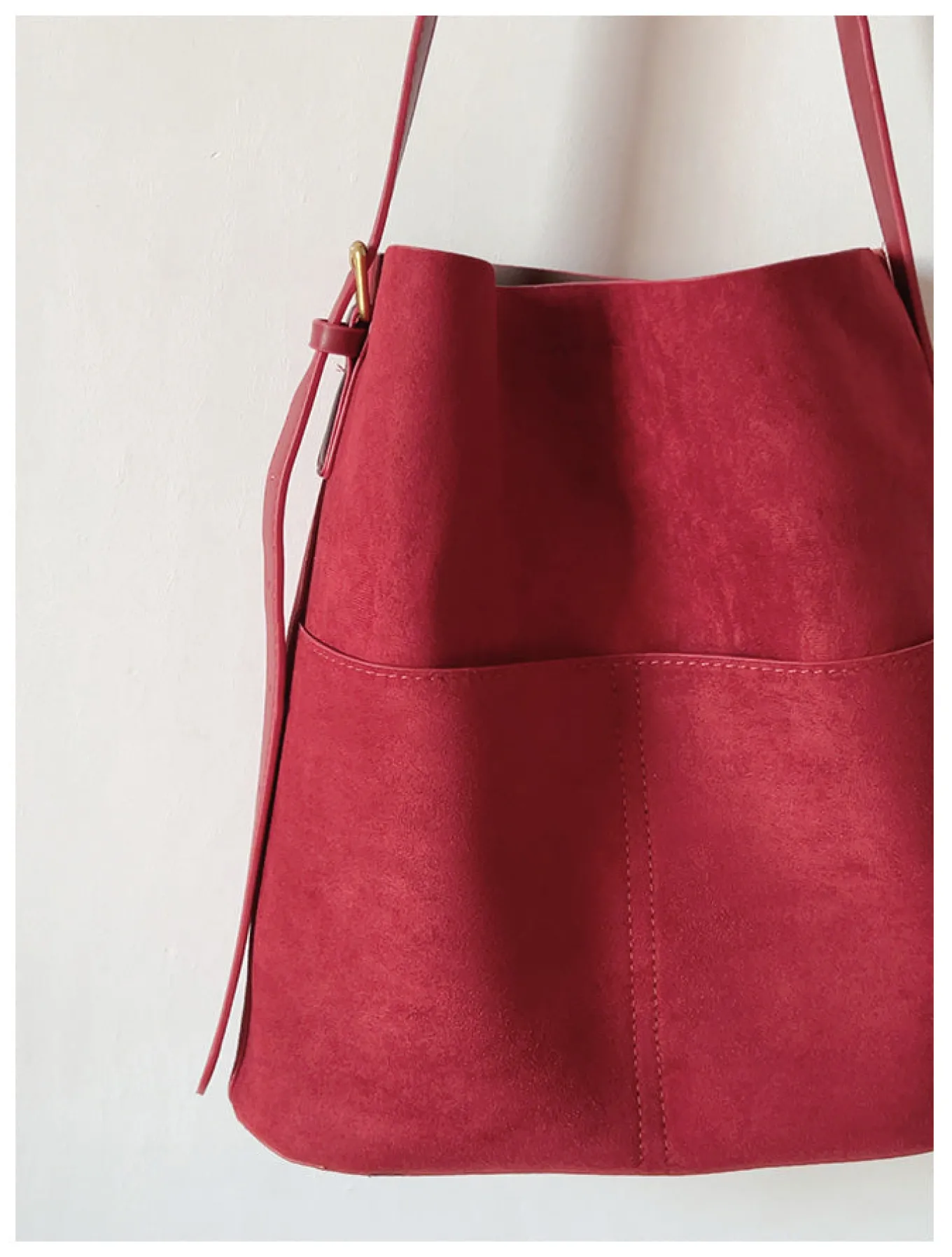 Elena Handbags Soft Suede Shoulder Bag