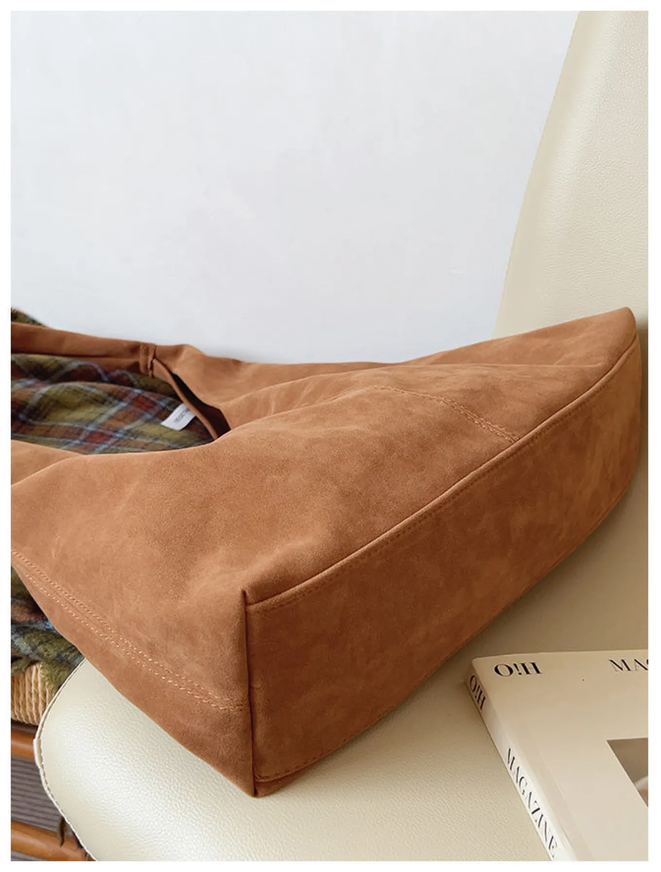 Elena Handbags Soft Suede Shoulder Bag