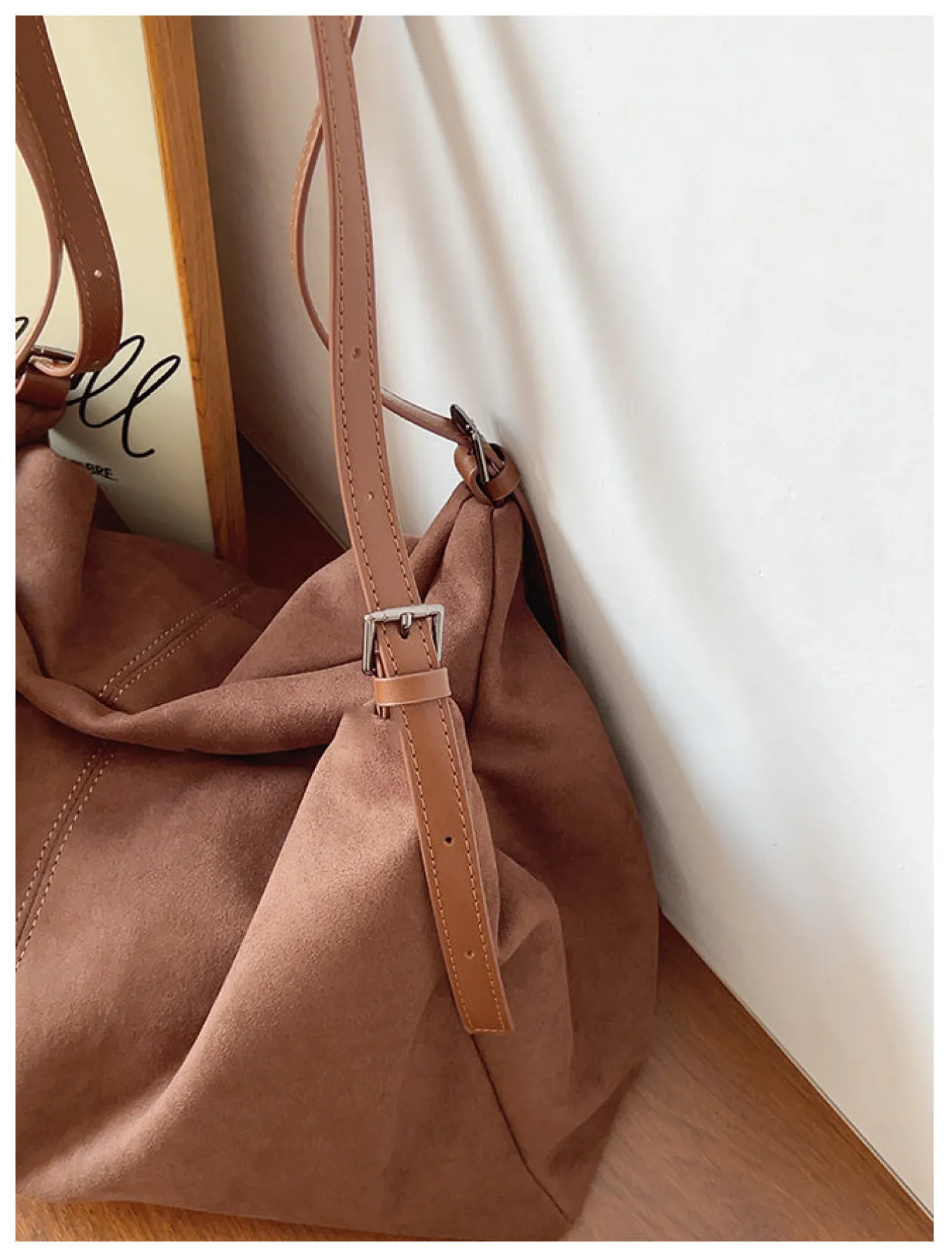 Elena Handbags Soft Suede Shoulder Bag