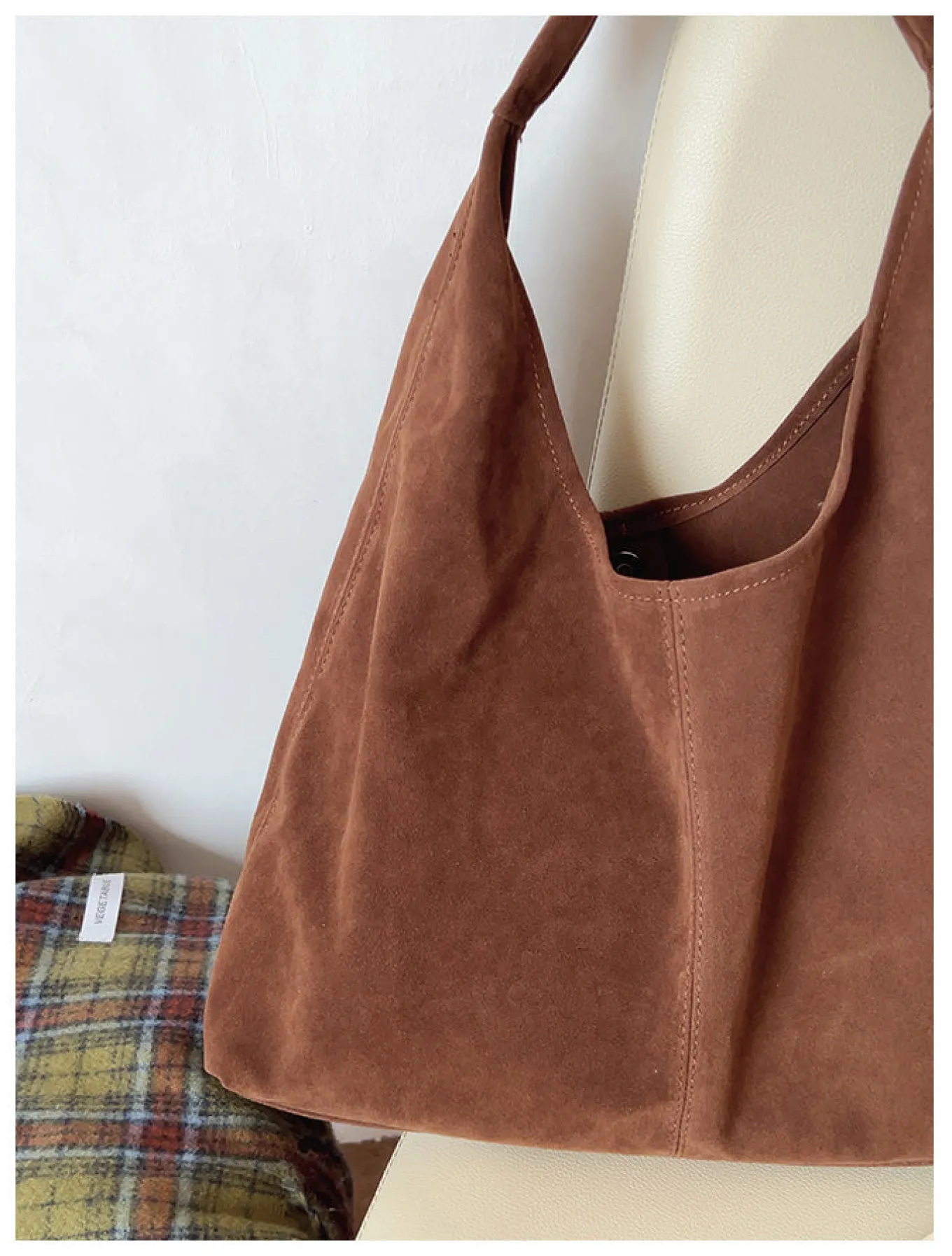 Elena Handbags Soft Suede Shoulder Bag
