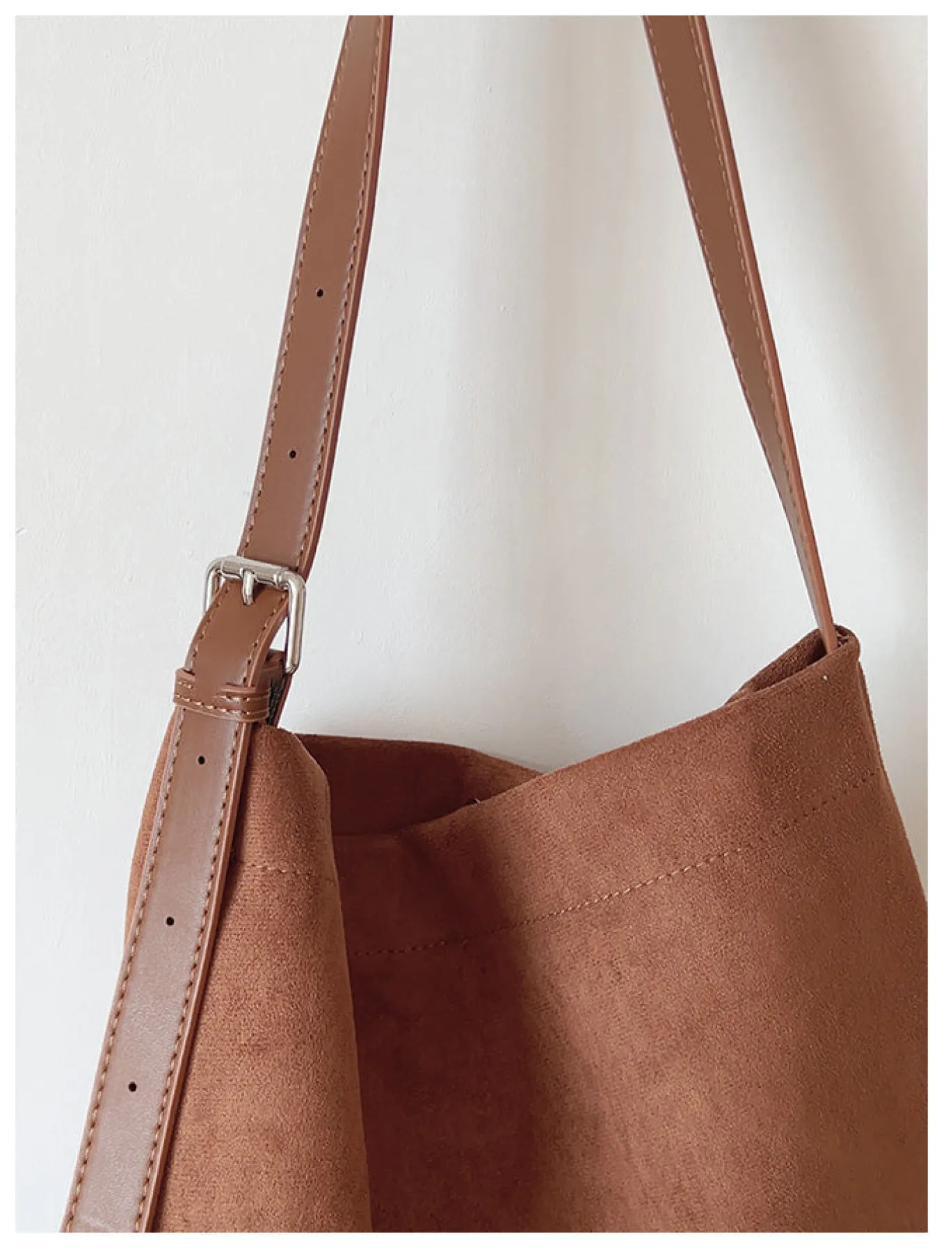 Elena Handbags Soft Suede Shoulder Bag