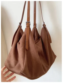 Elena Handbags Soft Suede Shoulder Bag