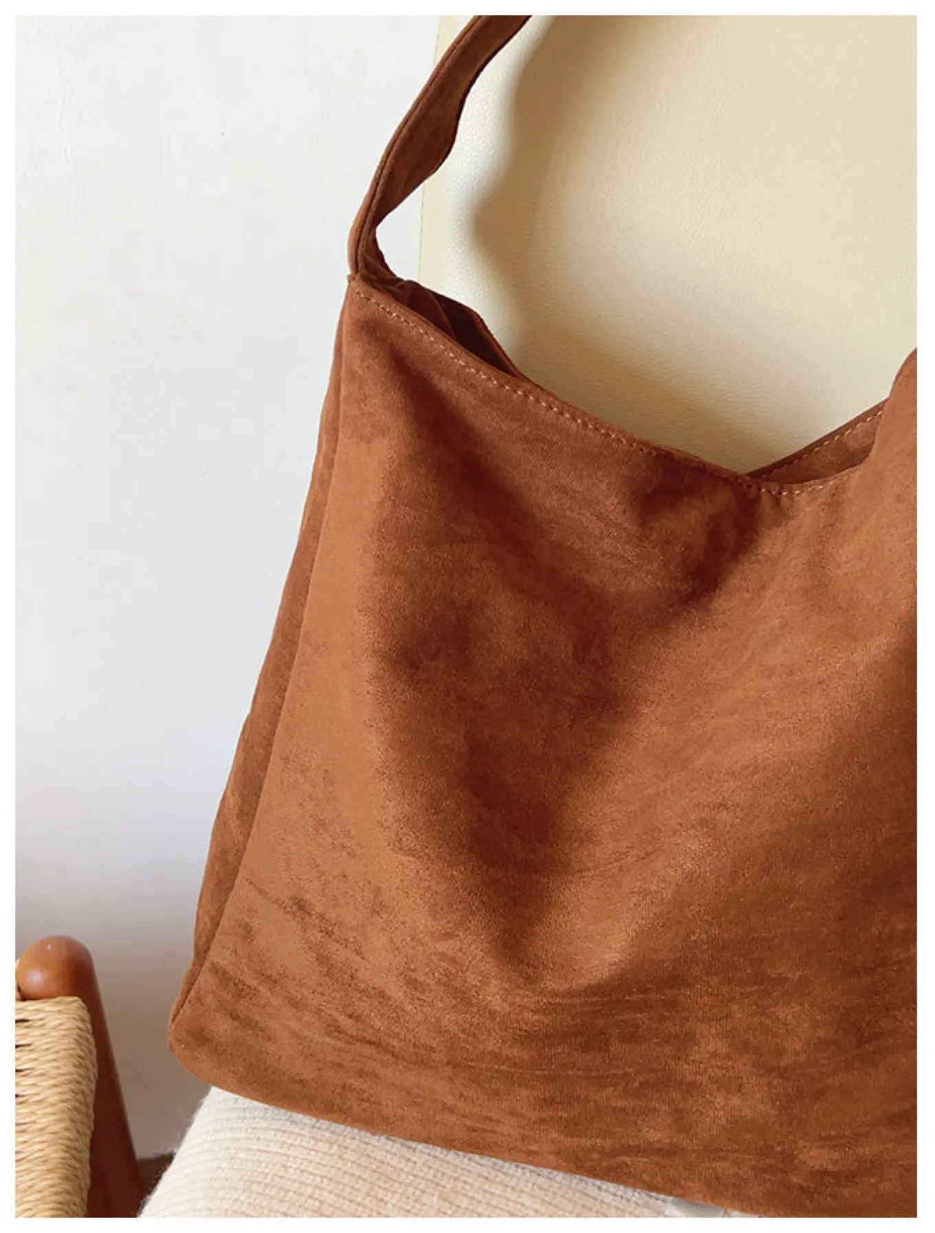 Elena Handbags Soft Suede Shoulder Bag
