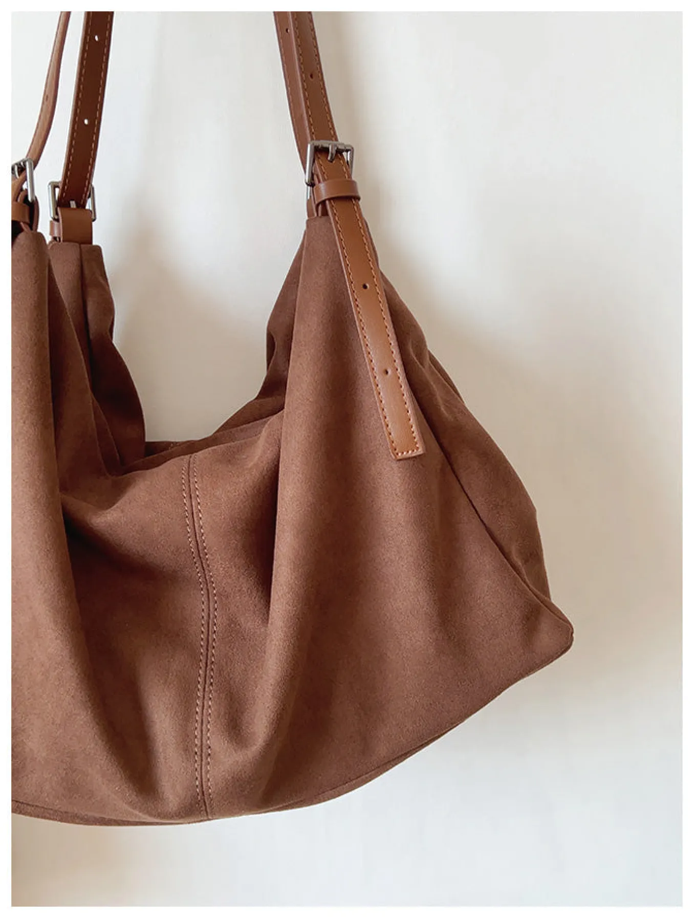 Elena Handbags Soft Suede Shoulder Bag