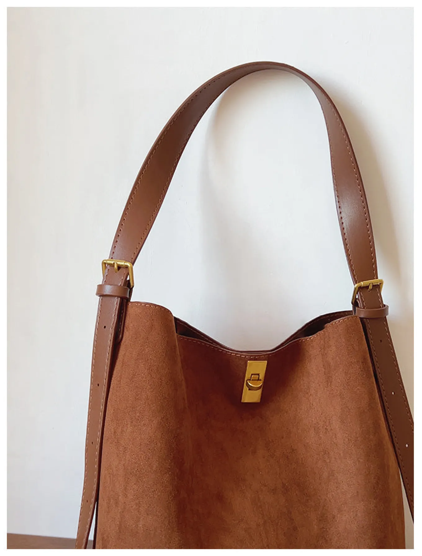 Elena Handbags Soft Suede Shoulder Bag