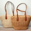 Elena Handbags Straw Basket Tote Bag