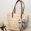 Elena Handbags Straw Shell Basket Summer Beach Tote