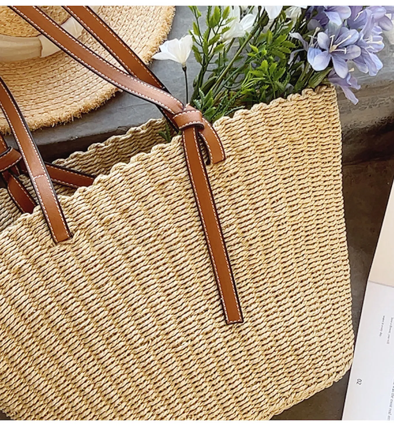 Elena Handbags Straw Shell Basket Summer Tote