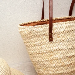 Elena Handbags Straw Shell Basket Summer Beach Tote