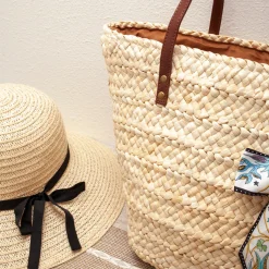 Elena Handbags Straw Shell Basket Summer Beach Tote