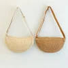 Elena Handbags Straw Woven Crossbody Bag