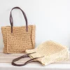 Elena Handbags Straw Woven Square Tote