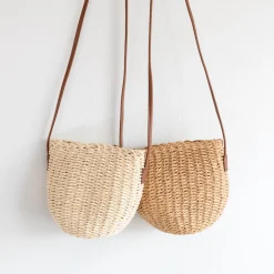 Elena Handbags Straw Woven Crossbody Bag