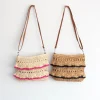 Elena Handbags Straw Woven Summer Crossbody Purse