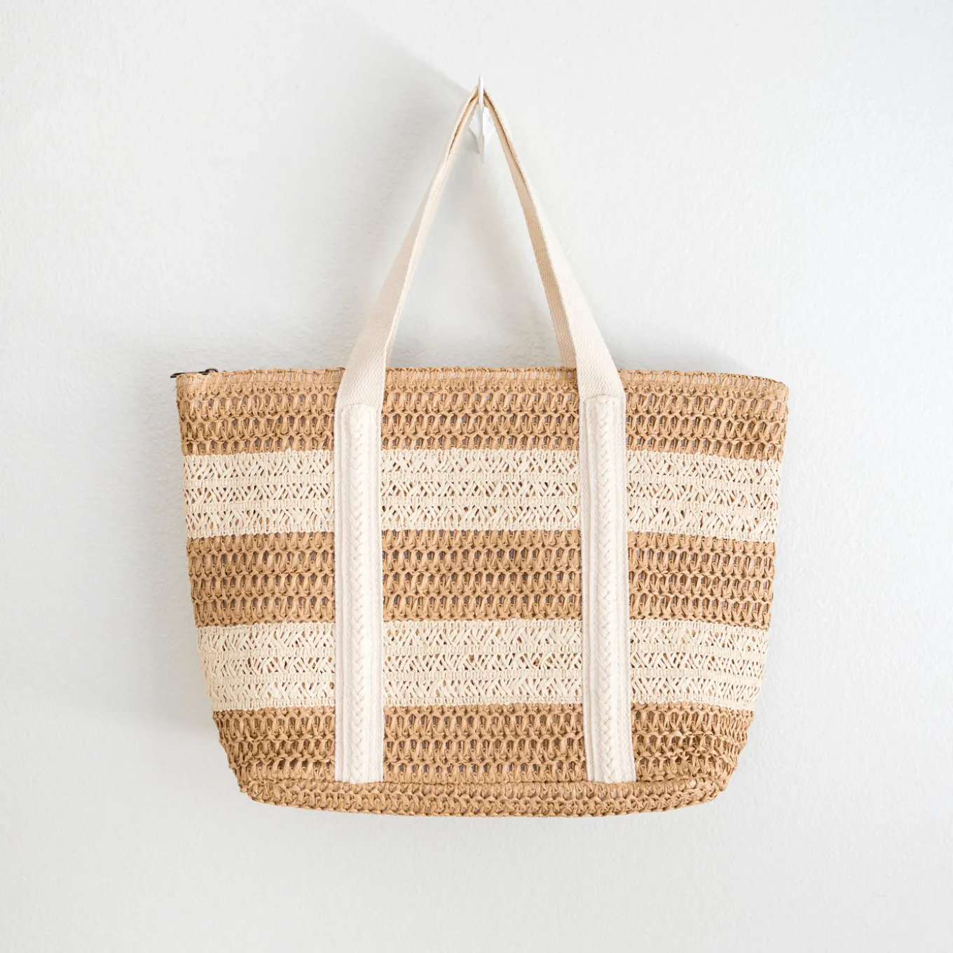 Elena Handbags Straw Woven Beach Tote