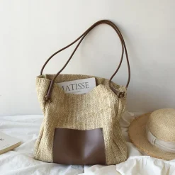 Elena Handbags Straw Woven Tote Bag