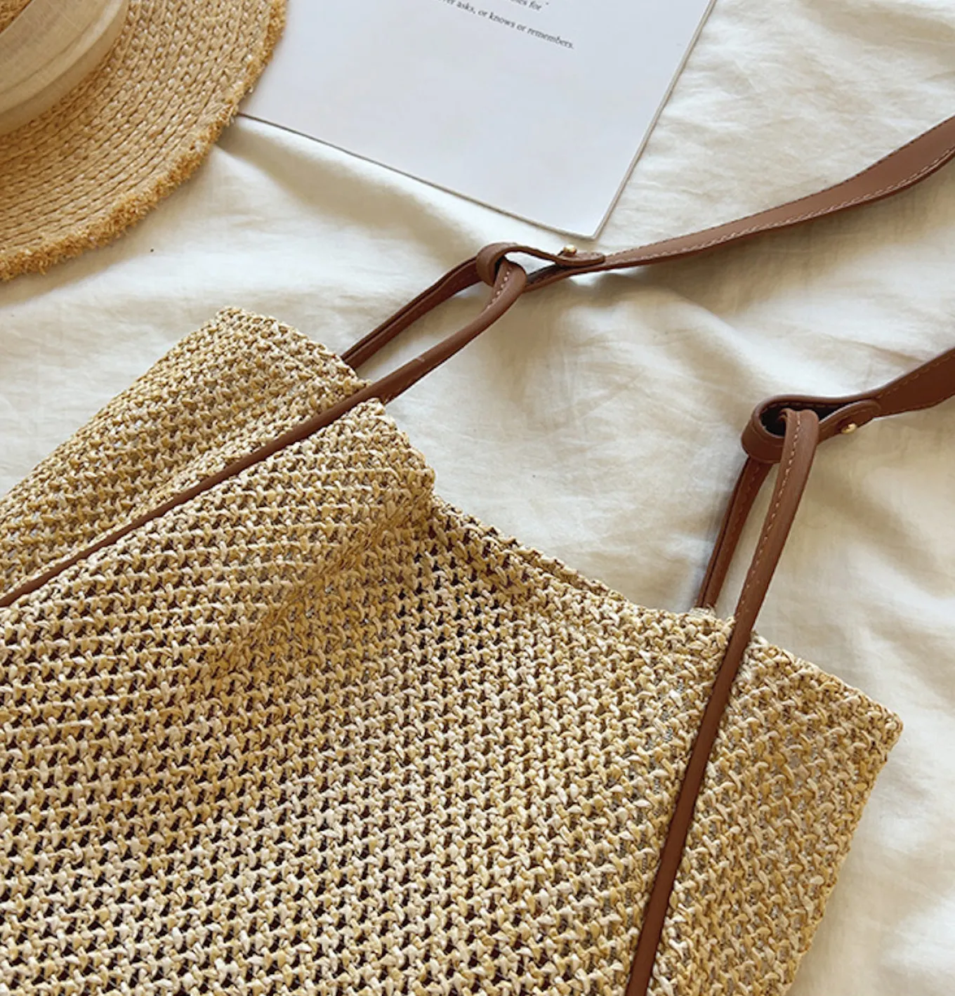Elena Handbags Straw Woven Work Tote