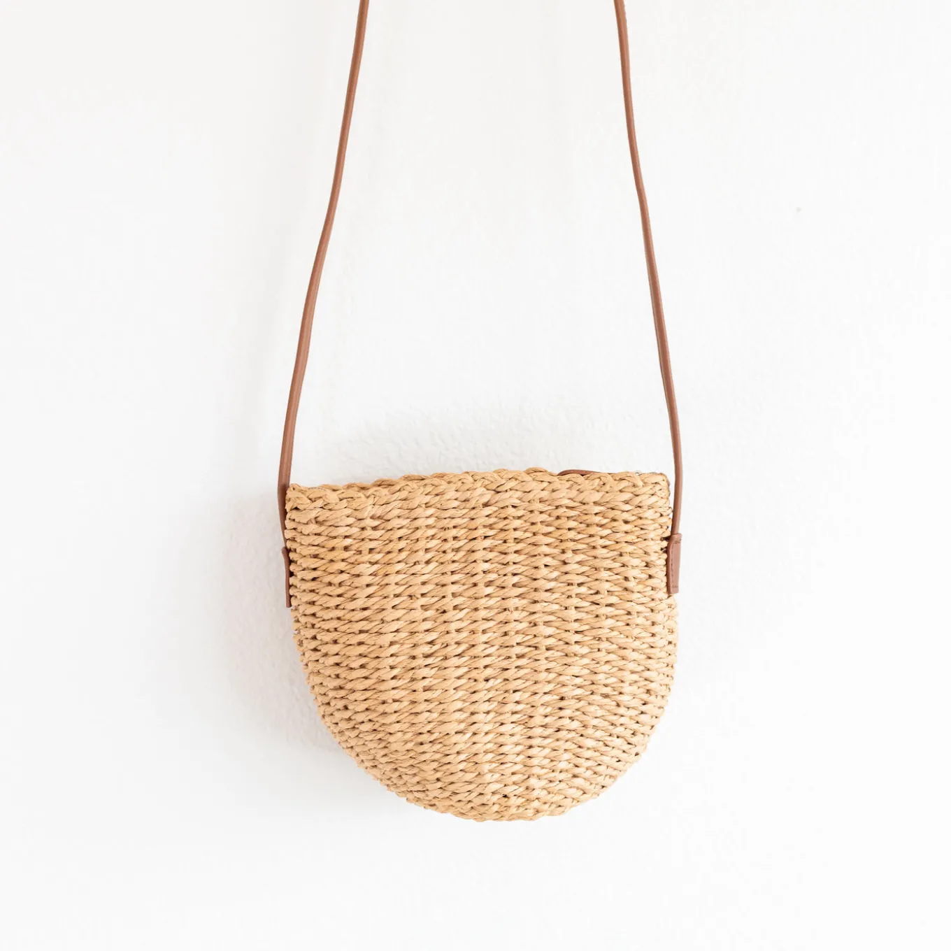 Elena Handbags Straw Woven Crossbody Bag