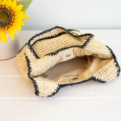 Elena Handbags Straw Woven Tote