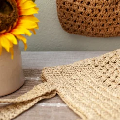 Elena Handbags Straw Woven Summer Fashion Tote Bag