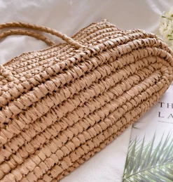 Elena Handbags Straw Woven Summer Beach Bag