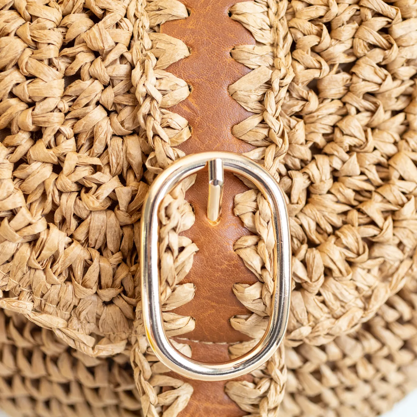 Elena Handbags Straw Woven Crossbody Bag