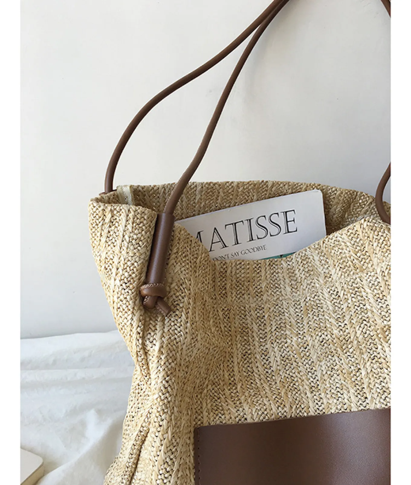 Elena Handbags Straw Woven Tote Bag
