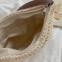 Elena Handbags Straw Woven Crossbody Bag