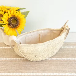 Elena Handbags Straw Woven Crossbody Bag
