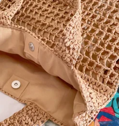 Elena Handbags Straw Woven Summer Fashion Tote