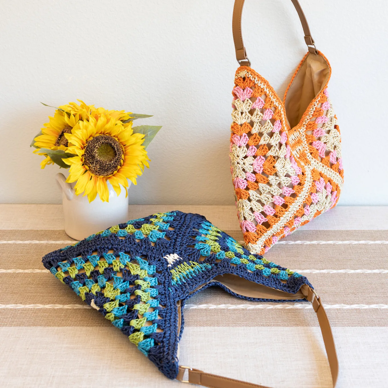 Elena Handbags Straw Woven Fashion Shoulder Bag