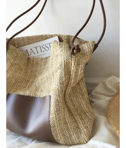 Elena Handbags Straw Woven Tote Bag