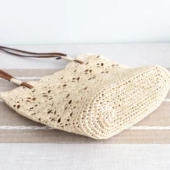 Elena Handbags Straw Woven Tote