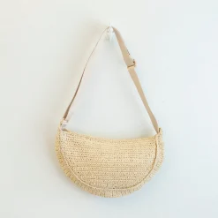Elena Handbags Straw Woven Crossbody Bag