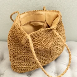 Elena Handbags Straw Woven Fashion Tote