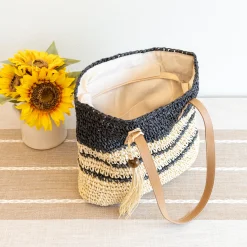 Elena Handbags Straw Woven Summer Beach Tote