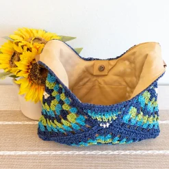 Elena Handbags Straw Woven Fashion Shoulder Bag