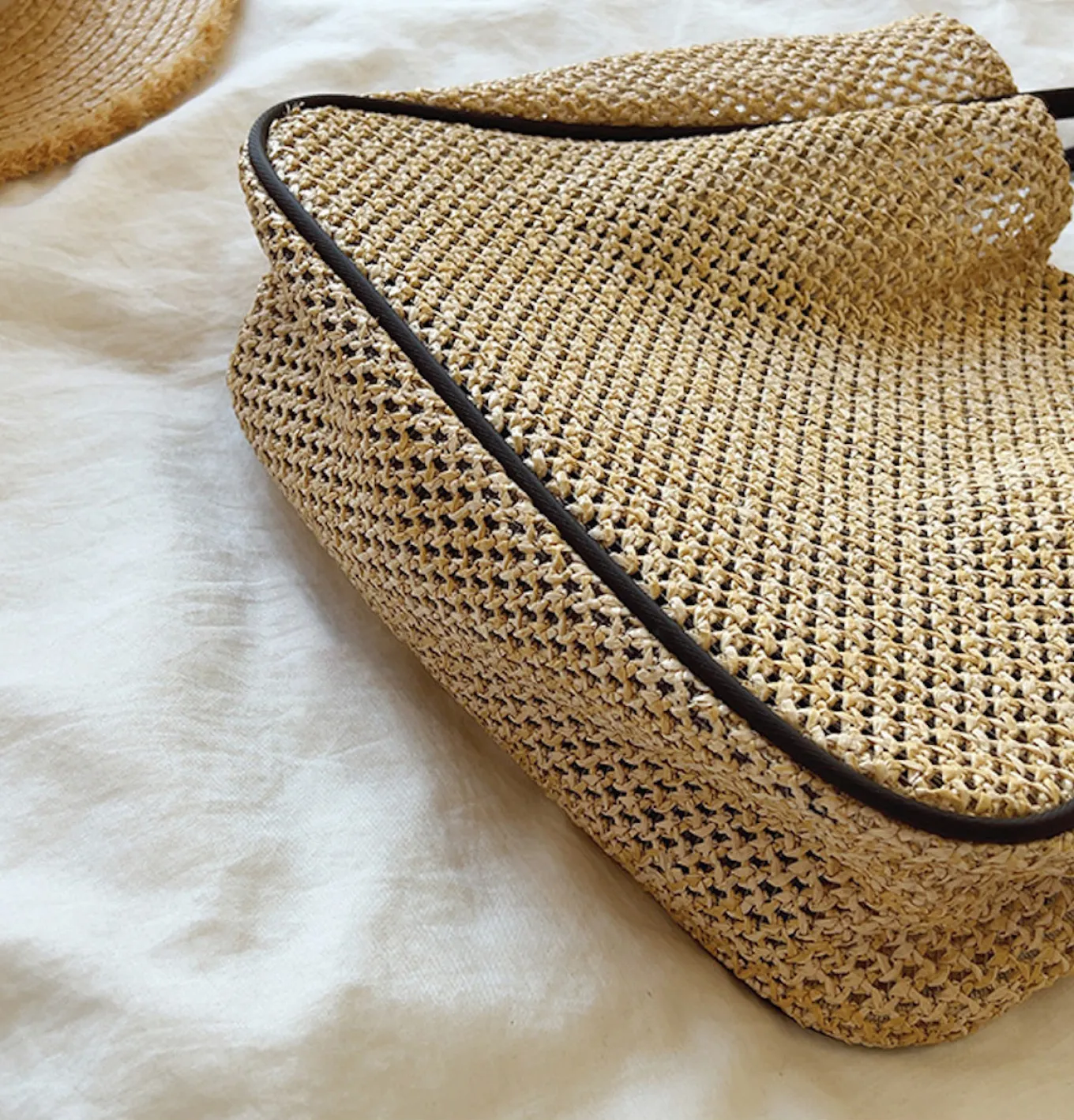 Elena Handbags Straw Woven Work Tote