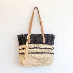 Elena Handbags Straw Woven Summer Beach Tote