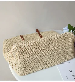 Elena Handbags Straw Woven Tote