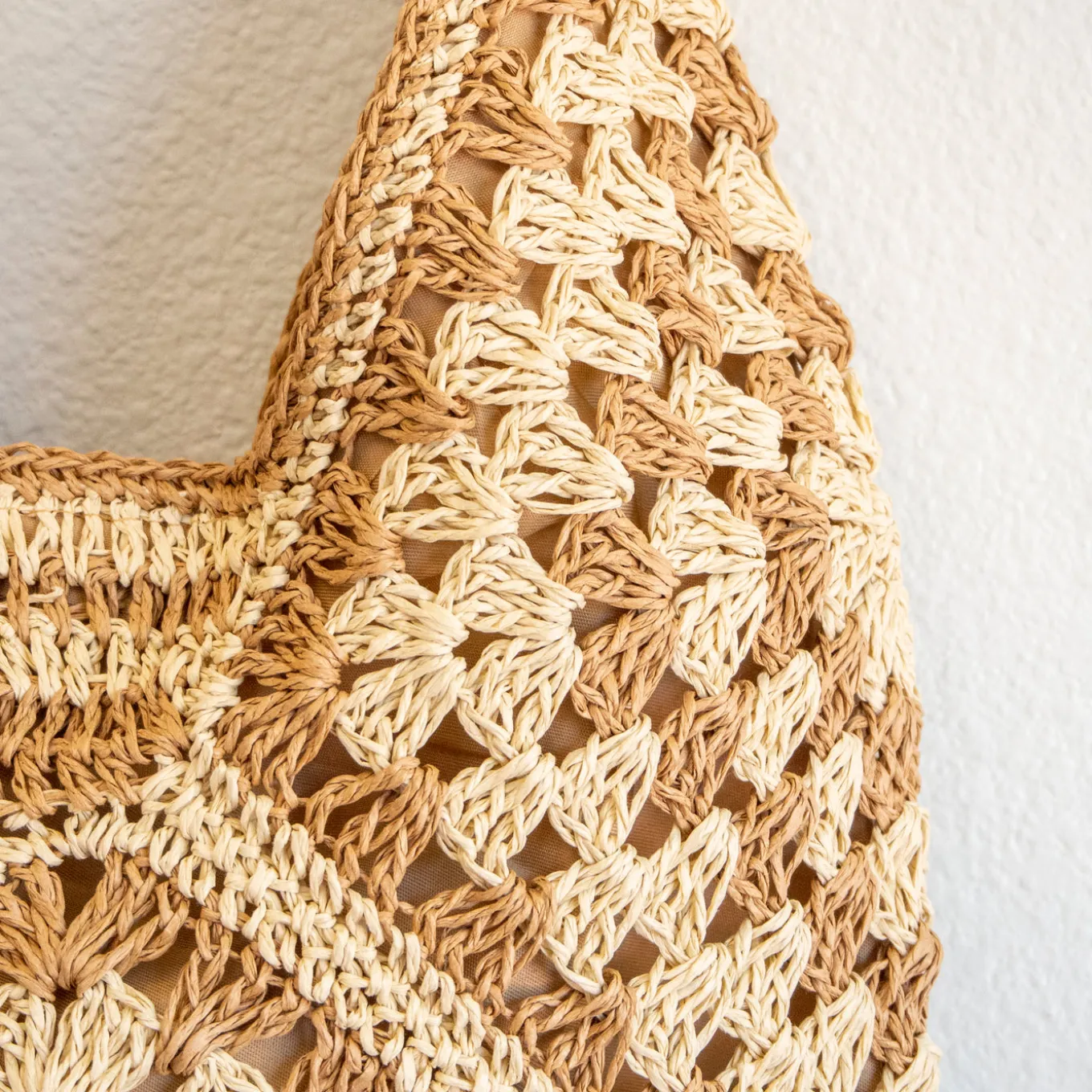 Elena Handbags Straw Woven Fashion Shoulder Bag