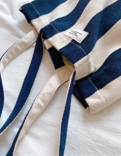 Elena Handbags Striped Cotton Canvas Shoulder Bag