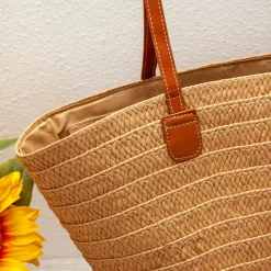 Elena Handbags Summer Basket Tote Bag