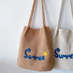 Elena Handbags Summer Cotton Knitted Bag
